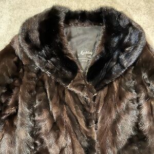 Mink Fur Chevron Chocolate Winter Coat
Luxurious Vintage
Medium
MECKLING Furs